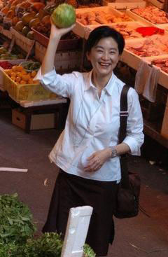 林青霞在菜市场