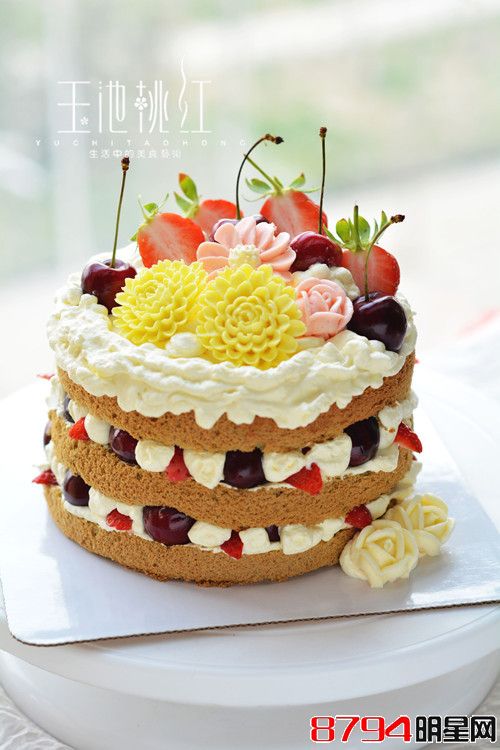 抹茶味裸蛋糕——清新浪漫的裸蛋糕 - 玉池桃红 - 玉池桃红的博客