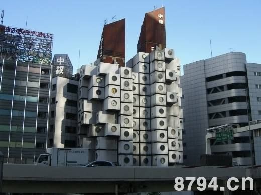 日本东京中银盒式楼一种“新陈代谢”式 的建筑