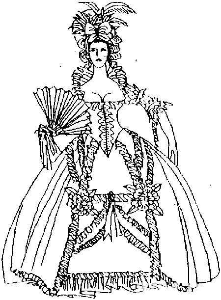 罗可可风格女装:表现了法国宫廷的一种审美趣味