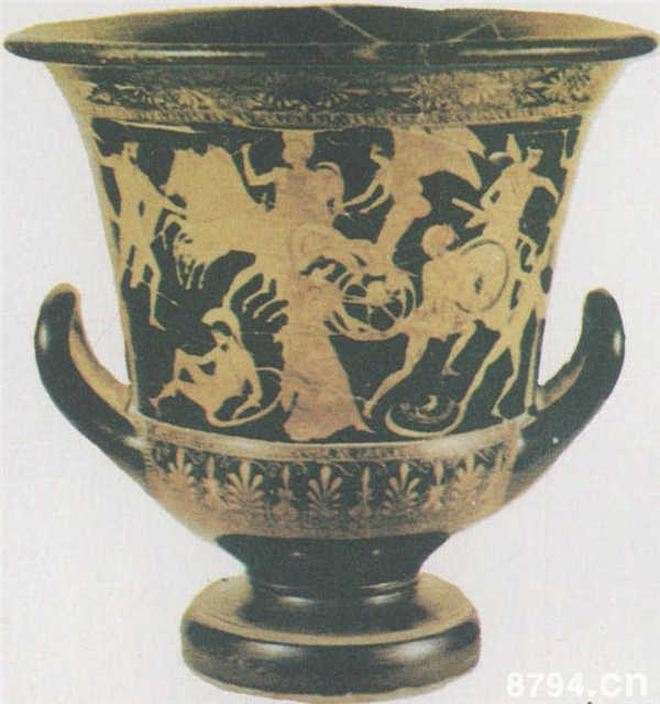 希腊红绘式陶瓶